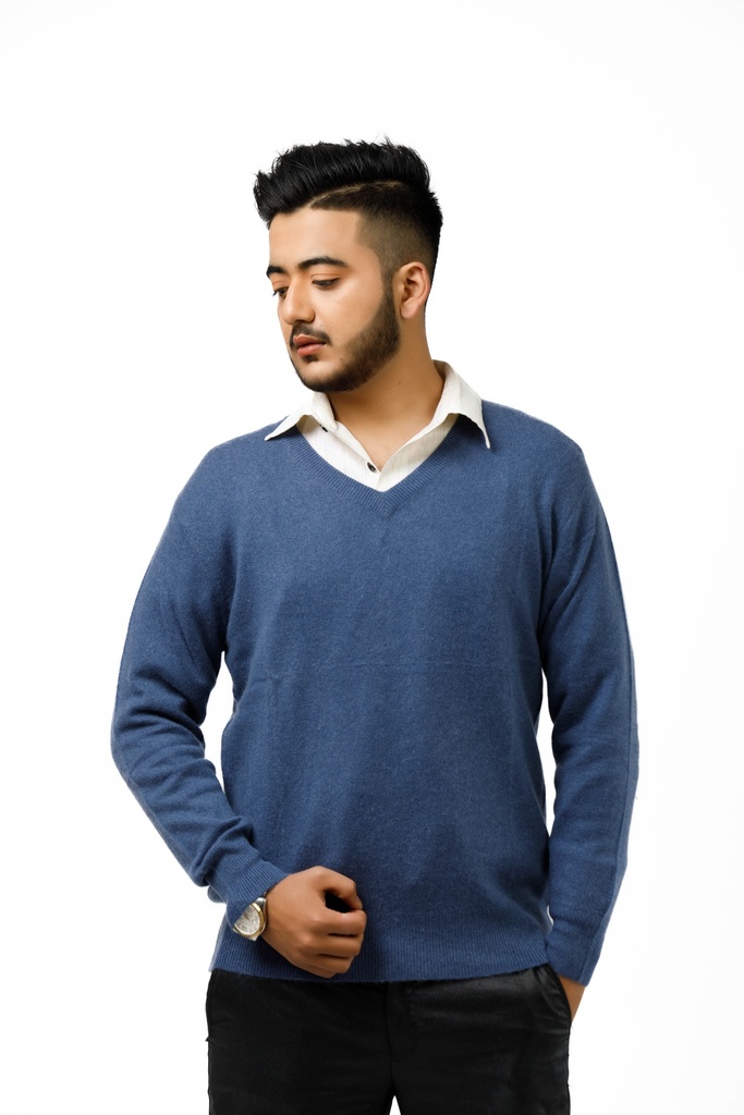 V. GENTS SWEATER PLAIN (WHITE)