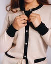 R. LADIES CONTRAST CARDIGAN(WPOCKET)