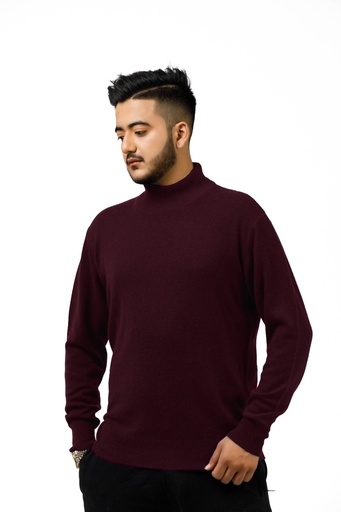 GENTS TURTLE NECK PLAIN (WHITE)