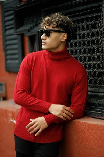 GENTS HIGH NECK PLAIN (WHITE)