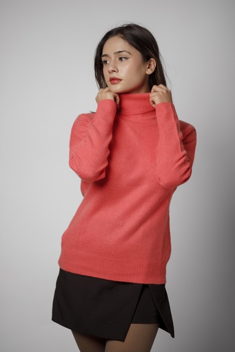 Ladies High-Neck Pullover | Dyed
